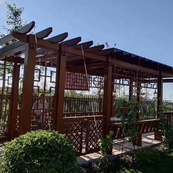 Grape Trellis Wood Like Waterproof Pergola Αλουμινίου